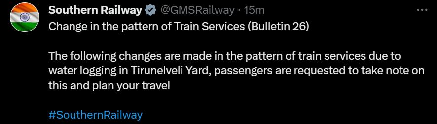 Southern railways updates 